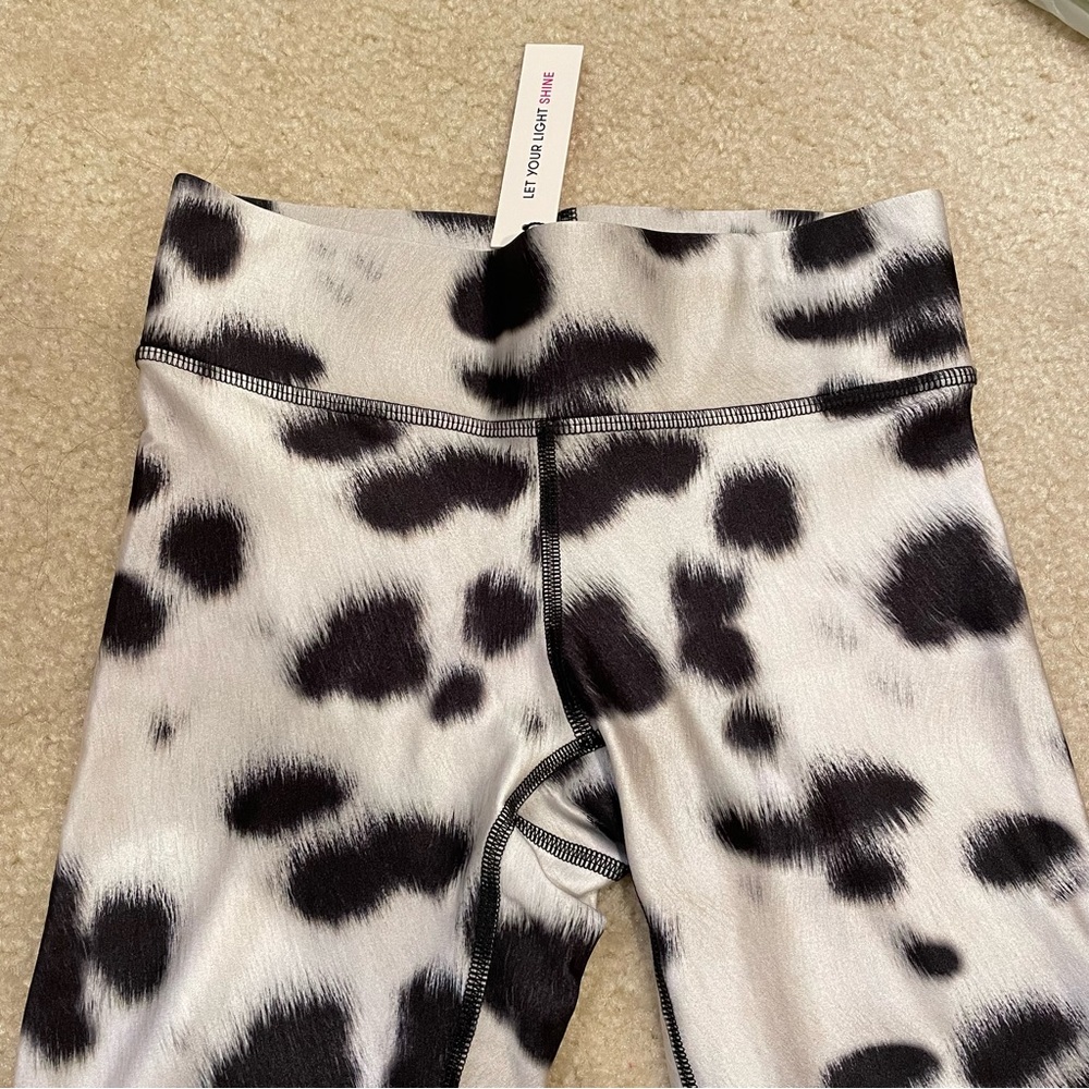 Terez Tall Band Pant White and Black leopards  Print Leggings NWT XS - Picture 6 of 7